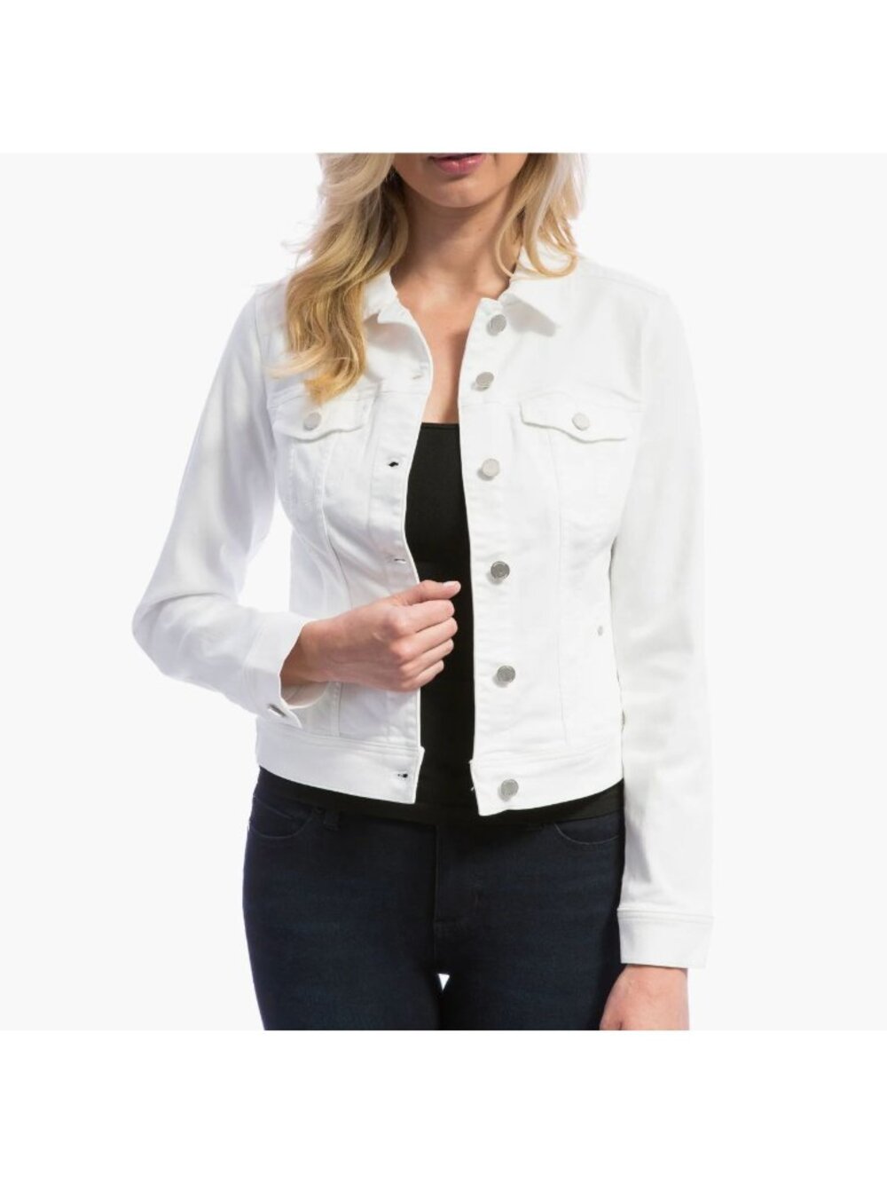 Liverpool White Denim Jacket Size M